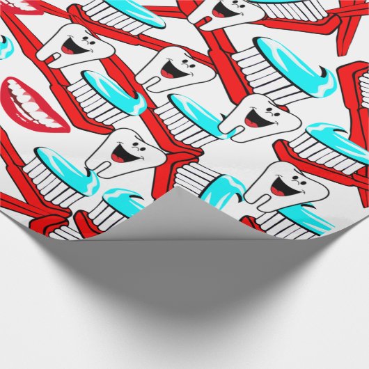 Glanzend omlooppapier, tandpasta Toothborsteltande Cadeaupapier (Hoek)