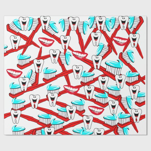 Glanzend omlooppapier, tandpasta Toothborsteltande Cadeaupapier (Vlak)