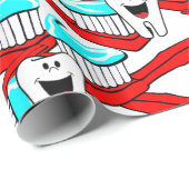 Glanzend omlooppapier, tandpasta Toothborsteltande Cadeaupapier (Rol Hoek)