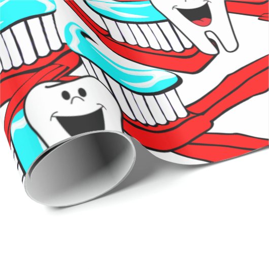 Glanzend omlooppapier, tandpasta Toothborsteltande Cadeaupapier (Rol Hoek)