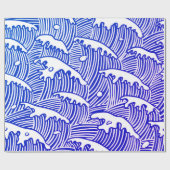 Glanzend omslagpapier, 30 x 6' JAPANS WAVE Cadeaupapier (Vlak)