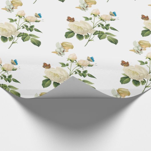 Glanzend omslagpapier, engel Rozen vlinder Cadeaupapier (Hoek)