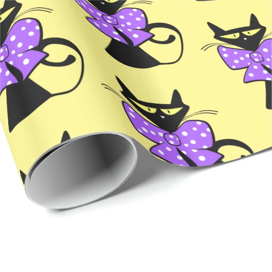 Glanzend omslagpapier, geel zwart kartonnen monogr cadeaupapier (Rol Hoek)