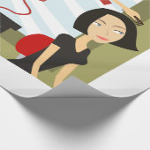 Glanzend omslagpapier, haarstijlvol salon cadeaupapier (Hoek)