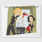 Glanzend omslagpapier, haarstijlvol salon cadeaupapier (Vlak)