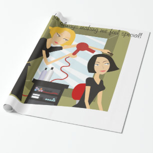 Glanzend omslagpapier, haarstijlvol salon cadeaupapier