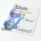 Glanzend omslagpapier, katoenverassing cadeaupapier (Uitgerold)