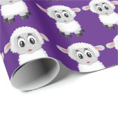 Glanzend omslagpapier, Paars schapenvlees Cadeaupapier (Rol Hoek)