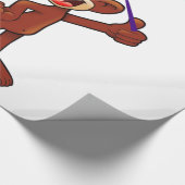 Glanzend omslagpapier, regenboogaap Magisch Cadeaupapier (Hoek)