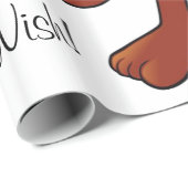 Glanzend omslagpapier, regenboogaap Magisch Cadeaupapier (Rol Hoek)