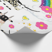 Glanzend omslagpapier, regenboogriemen Koeien Cadeaupapier (Hoek)