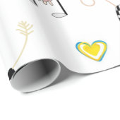 Glanzend omslagpapier, regenboogriemen Koeien Cadeaupapier (Rol Hoek)