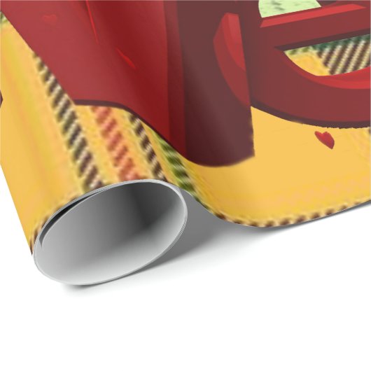 Glanzend omslagpapier Teddy Bear Green Play Cadeaupapier (Rol Hoek)