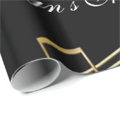 Glanzend omslagpapier, zwarte en witte Muzieknoten Cadeaupapier (Rol Hoek)