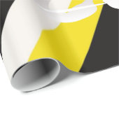 Glanzend omslagpapier, zwarte witstripte overschoe cadeaupapier (Rol Hoek)