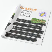 Glanzend oprappen van papiersport behalen cadeaupapier (Uitgerold)