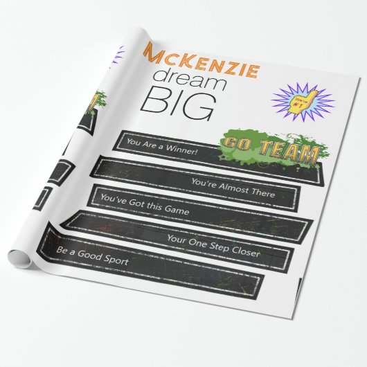 Glanzend oprappen van papiersport behalen cadeaupapier (Uitgerold)