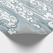 Glanzend opvulpapier, 30 x 6' JAPANSE CLOUDS Cadeaupapier (Hoek)