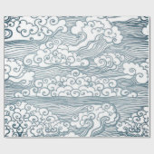 Glanzend opvulpapier, 30 x 6' JAPANSE CLOUDS Cadeaupapier (Vlak)