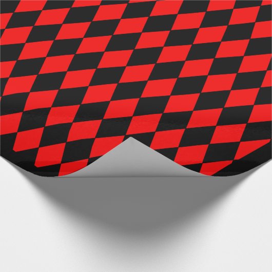 Glanzend opvulpapier, 30 x 6' RED HARLEQUIN Cadeaupapier (Hoek)