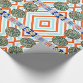 Glanzend opvulpapier, Aztec Stripe Cadeaupapier (Hoek)