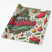 Glanzend opvulpapier cadeaupapier (Uitgerold)