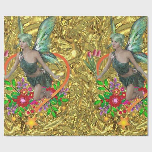 Glanzend opvulpapier cadeaupapier (Vlak)