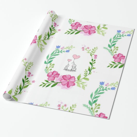 Glanzend opvulpapier cadeaupapier (Uitgerold)