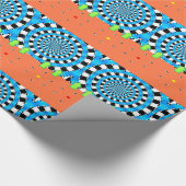 Glanzend opvulpapier, cirkelblauwe zwarte pijl cadeaupapier (Hoek)