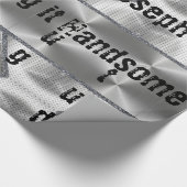 Glanzend opvulpapier, grijs om het handig te houde cadeaupapier (Hoek)