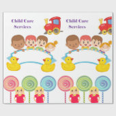 Glanzend opvulpapier, kinderopvang cadeaupapier (Vlak)