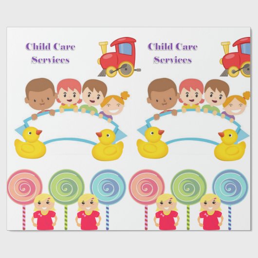 Glanzend opvulpapier, kinderopvang cadeaupapier (Vlak)