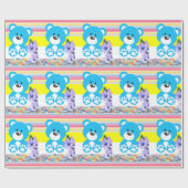 Glanzend opvulpapier Kleurig Teddy Bear Stripe Cadeaupapier (Vlak)