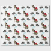 Glanzend opvulpapier, luipaard cadeaupapier (Vlak)