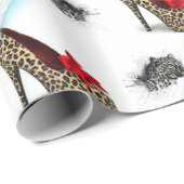 Glanzend opvulpapier, luipaard cadeaupapier (Rol Hoek)