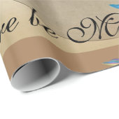 Glanzend opvulpapier, muziek Victoriaans Floral Cadeaupapier (Rol Hoek)