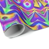 Glanzend opvulpapier, pacock cadeaupapier (Rol Hoek)