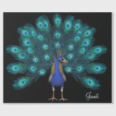 Glanzend opvulpapier, pacock cadeaupapier (Vlak)