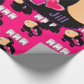 Glanzend opvulpapier, schapenroze harten cadeaupapier (Hoek)