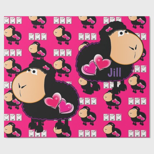 Glanzend opvulpapier, schapenroze harten cadeaupapier (Vlak)