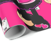 Glanzend opvulpapier, schapenroze harten cadeaupapier (Rol Hoek)