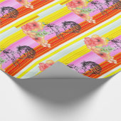 Glanzend opvulpapier, Victoriaans streep Cadeaupapier (Hoek)