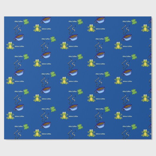 Glanzend opvulpapier, voor en na koffie cadeaupapier (Vlak)