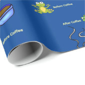 Glanzend opvulpapier, voor en na koffie cadeaupapier (Rol Hoek)