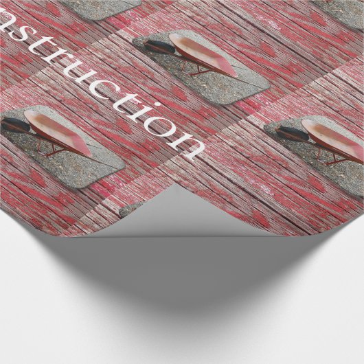 Glanzend opvulpapier, wielBarrow Beware Cadeaupapier (Hoek)