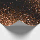 Glanzend oranje bruin koper cadeaupapier (Hoek)