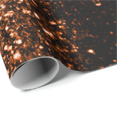 Glanzend oranje bruin koper cadeaupapier (Rol Hoek)