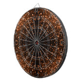 Glanzend oranje bruin koper dartbord (Voorkant Rechts)