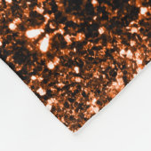 Glanzend oranje bruin koper fleece deken (Hoek)