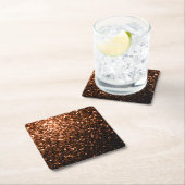 Glanzend oranje bruin koper kartonnen onderzetters (Insitu)